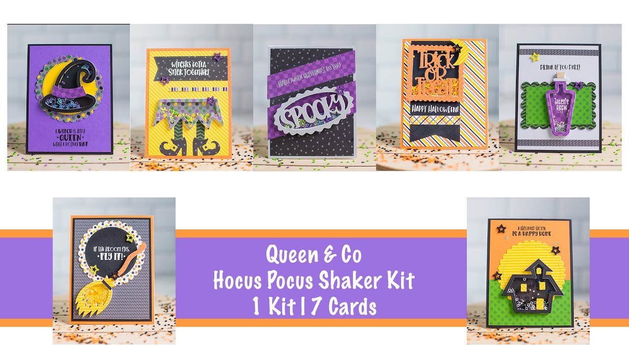Hocus Pocus Halloween Shaker Kit | 1 Kit 7 Cards