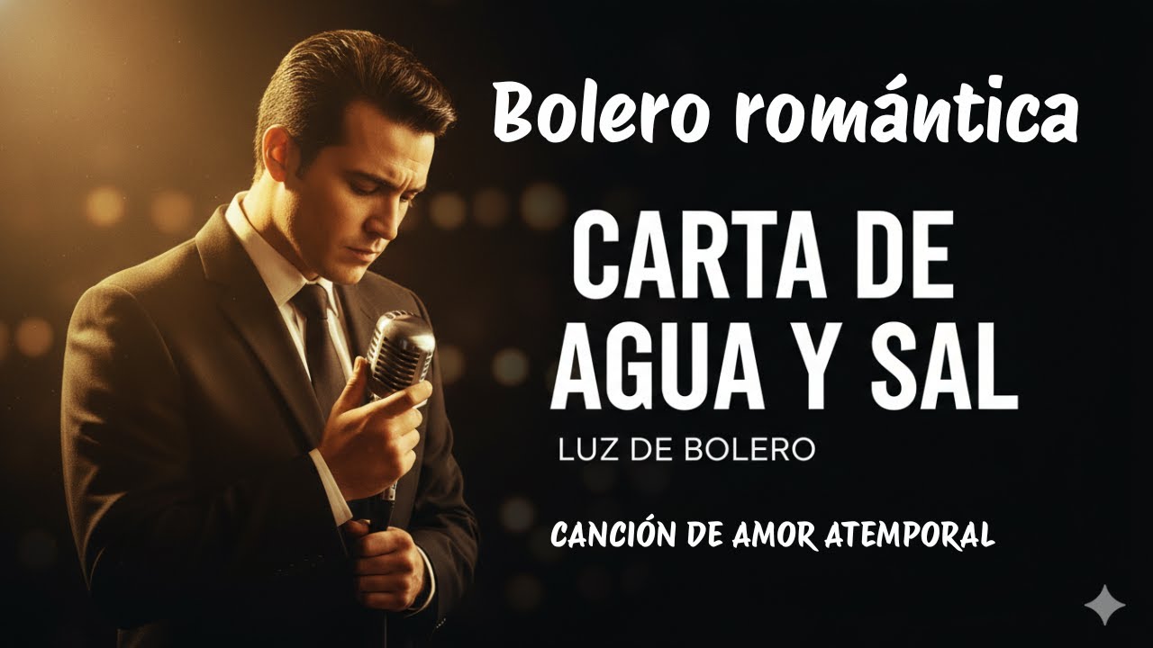 Carta de Agua y Sal, Bolero Romántico, Canción Original, Voz Masculina, Luz de Bolero