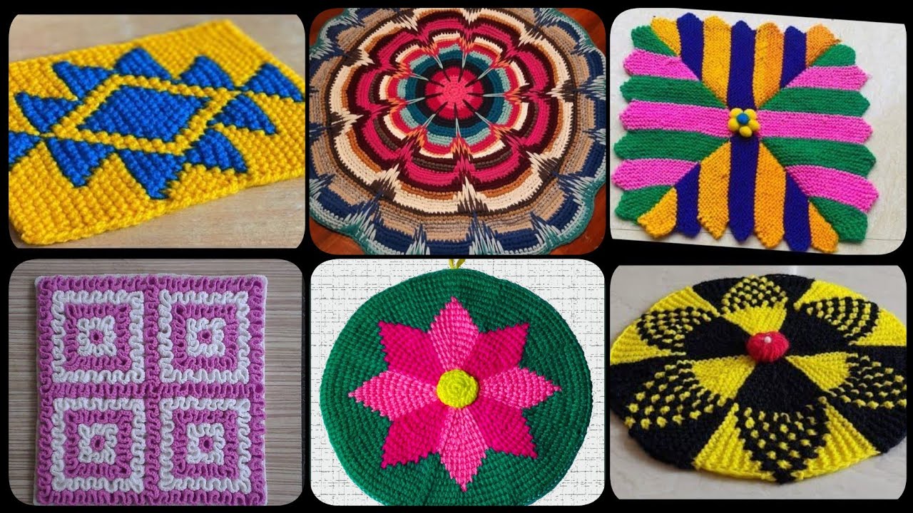 Handmade knitted doormat new design//beautiful paydan simple designs//woollen paydan 2025