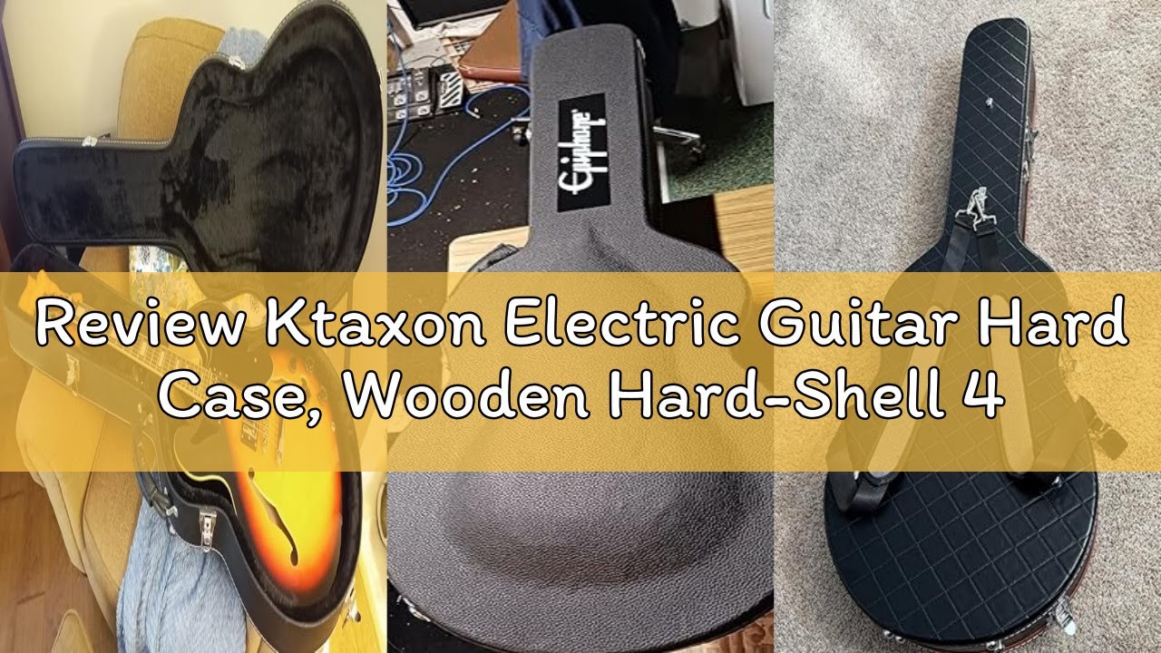 Review Ktaxon Electric Guitar Hard Case, Wooden Hard-Shell 42-Inch Protective Carrying Case for 335-