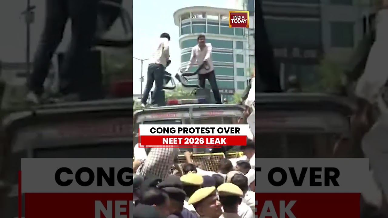 NEET 2026 Paper Leak Sparks Massive Protest In Rajasthan #congress #bjp #neetpaperleak #jaipur