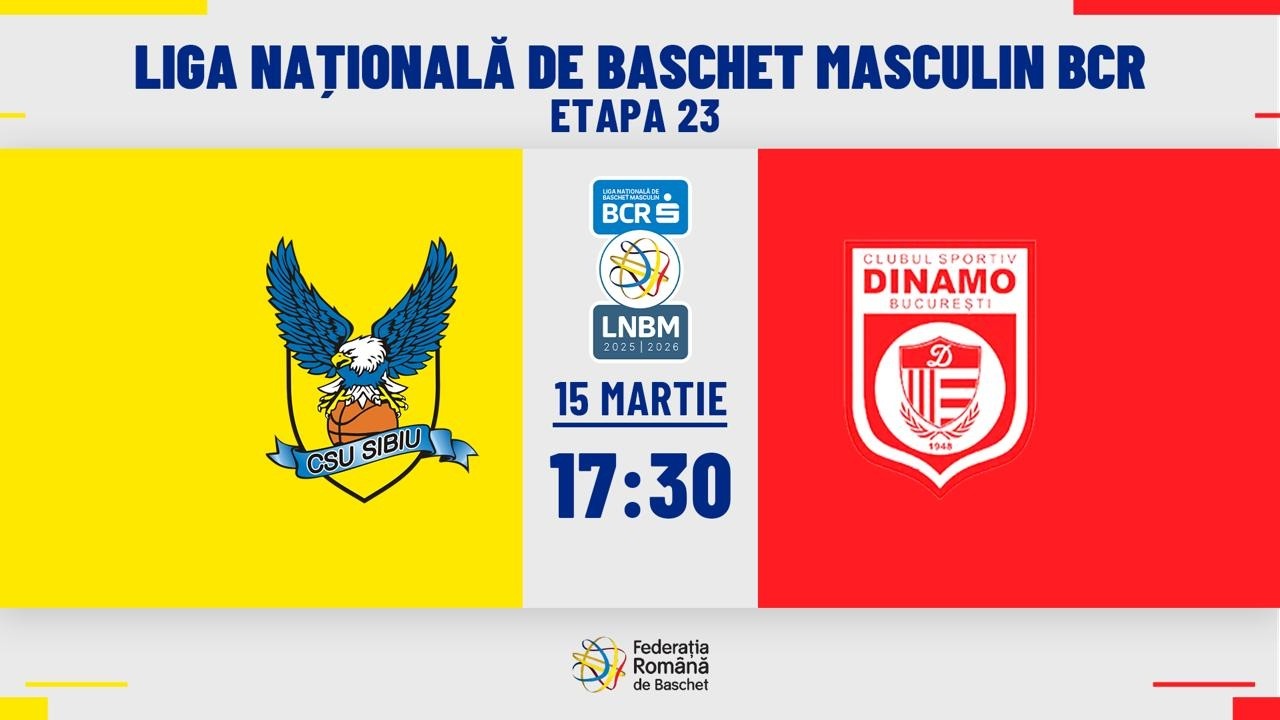 Liga Nationala de Baschet Masculin BCR 25/26 - CSU Sibiu - CS Dinamo Bucuresti
