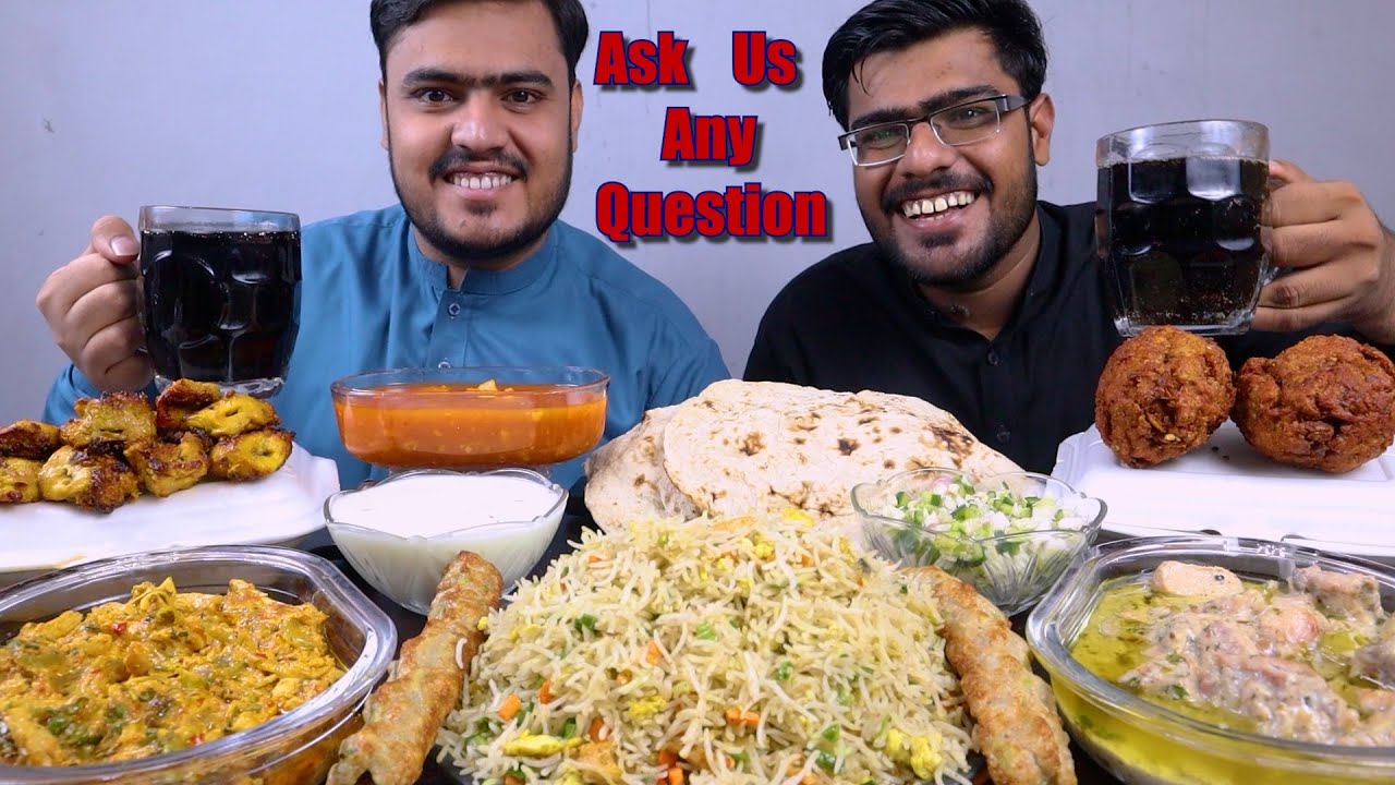 Eating Desi Food | Mukbang Asmr | Ask us any Question