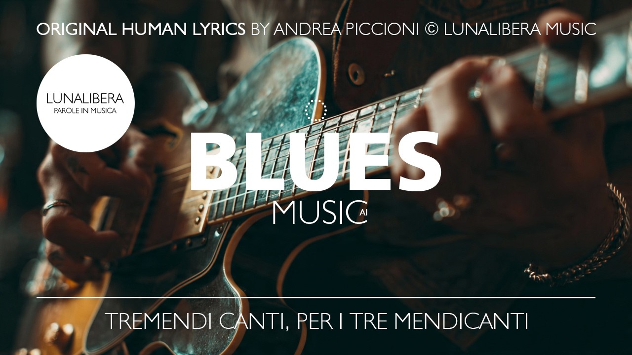 Tremendi canti per i tre mendicanti - Brano AI da testo originale #musicaai #poesiaumana #bluesrock