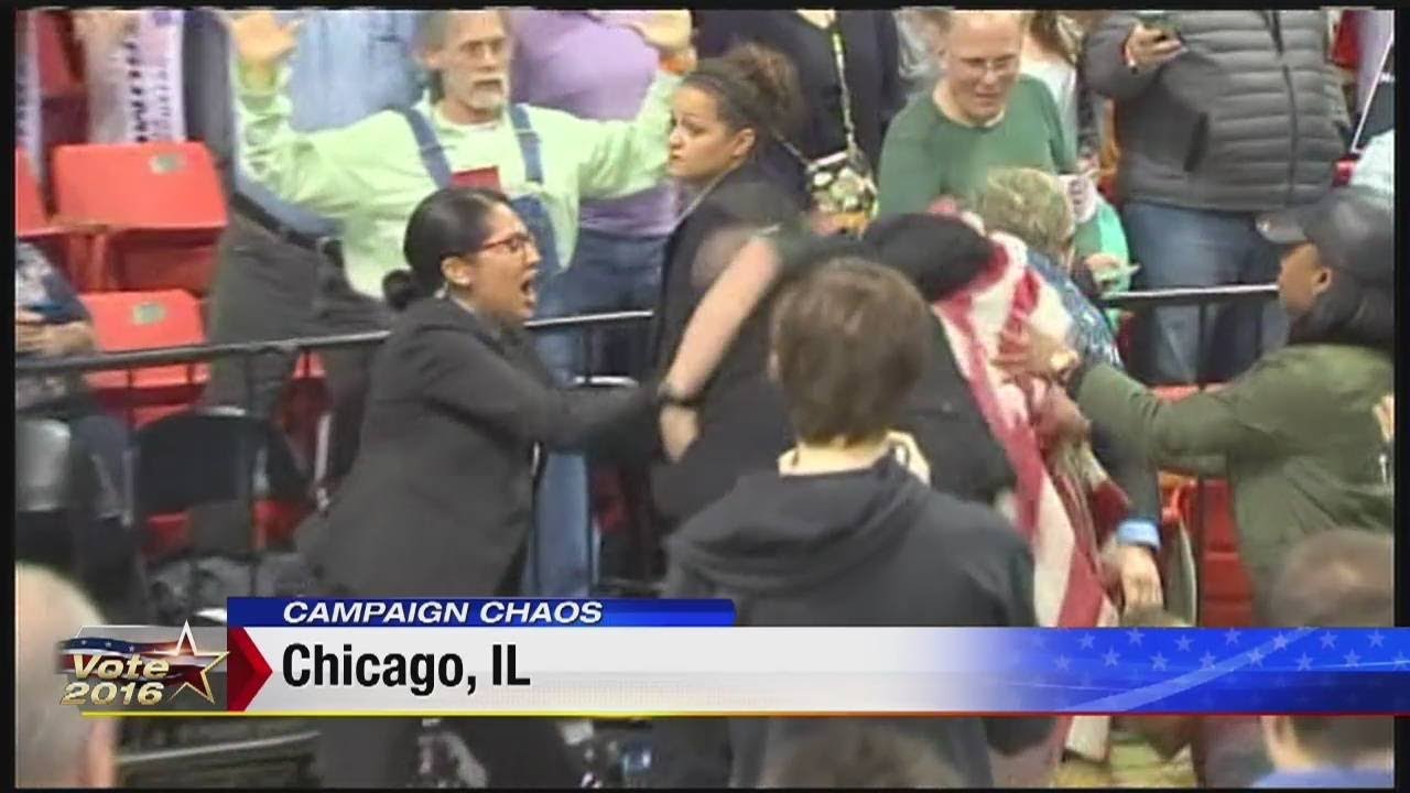 Protesters shut down Donald Trump rally in Chicago