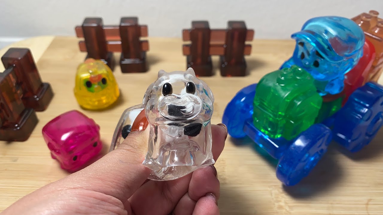 ASMR no talking: Jelly Blox Farm Set 🚜🐮🐔🐷