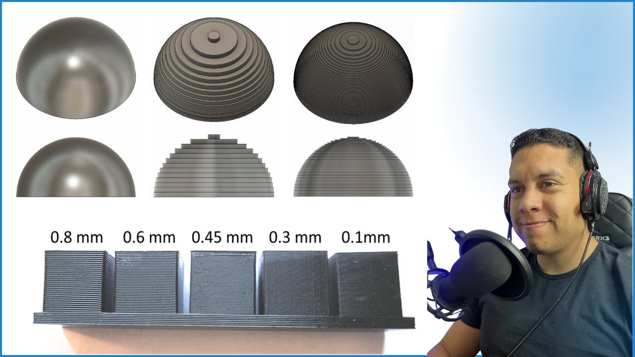 Qual a MELHOR ALTURA DE CAMADA para usar na Impressão 3D Curso básico de impressão 3D 2023