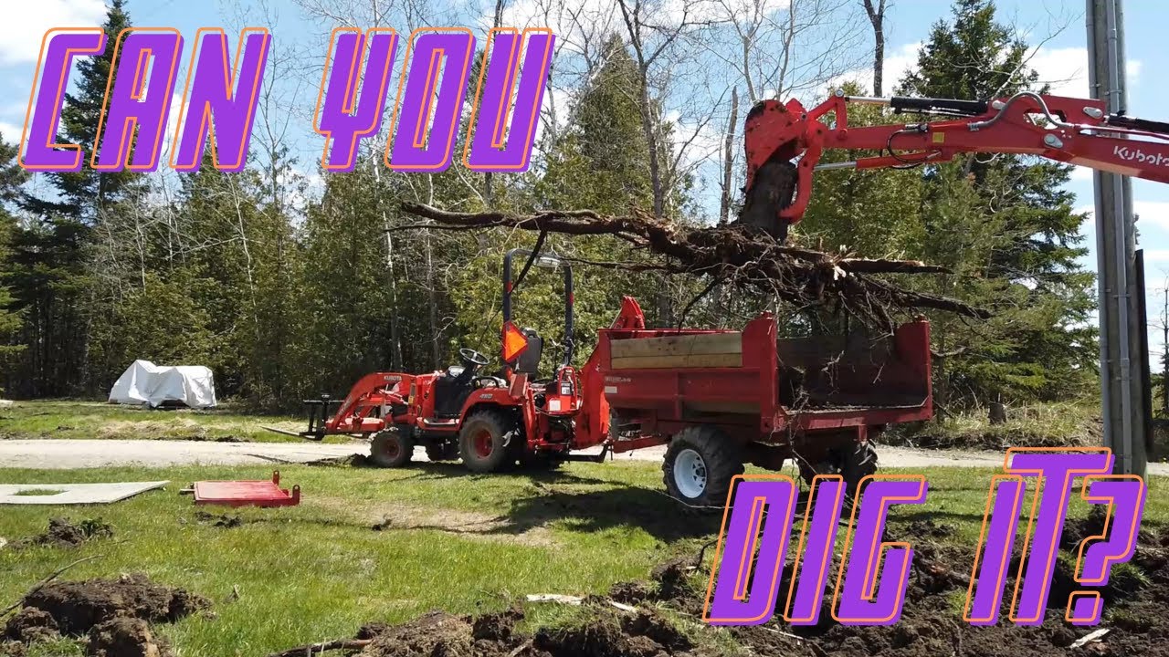 Digging Out A Tree Stump With Kubota KX040-4 - No.47