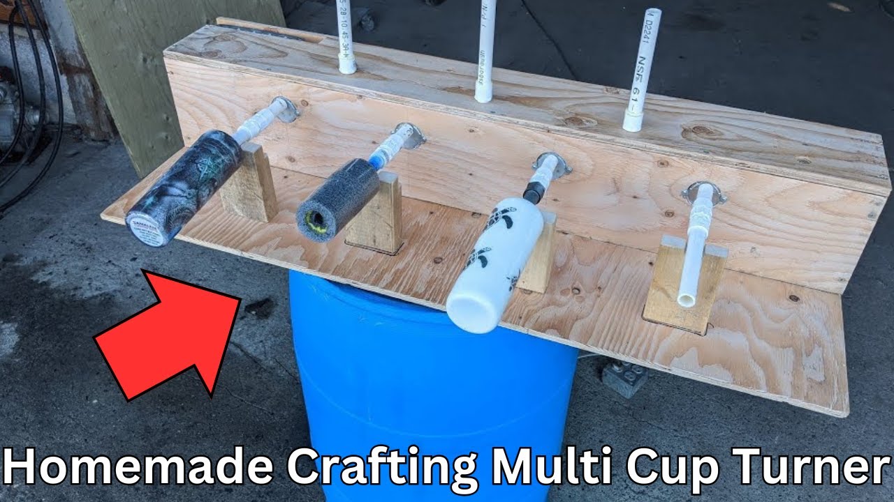 Homemade DIY crafting cup turner