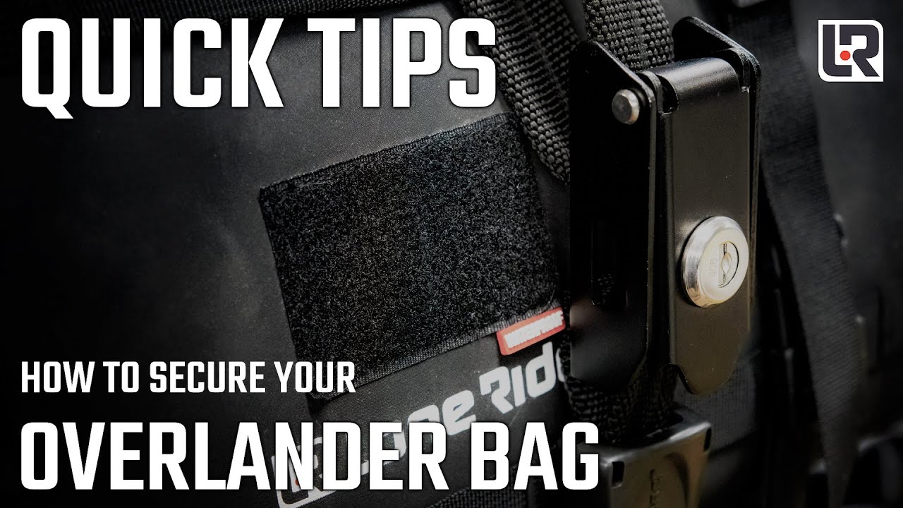 How to secure your Overlander bag to your motorbike with Steelcore security straps