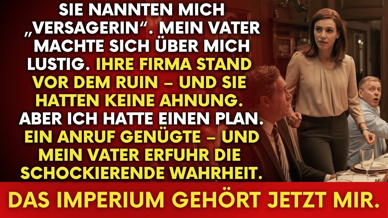 „Meine Familie nannte mich eine Versagerin – dann kaufte meine Firma ihr Imperium“