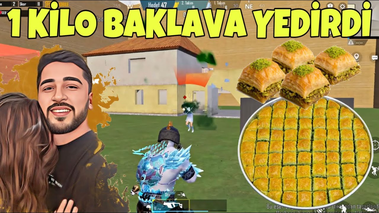 BAKLAVA GEBLO! 1 KİLO BAKLAVA YEDİRDİ, ŞEKER KOMASINA GİRDİM! -PUBG MOBİLE