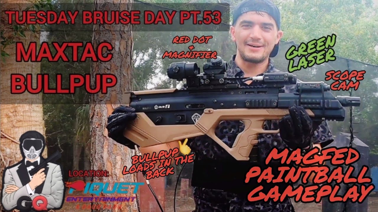 MAXTAC BULLPUP Tuesday Bruise Day pt.53! #magfed #paintball #gameplay #bullpup #highlights #og #rare