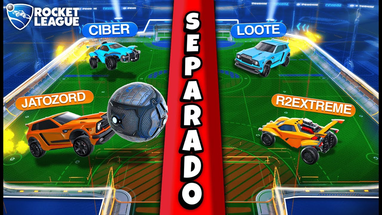 MAPA DIVIDIDO NO ROCKET LEAGUE (ft. Jatozord, Ciber e Lootee)