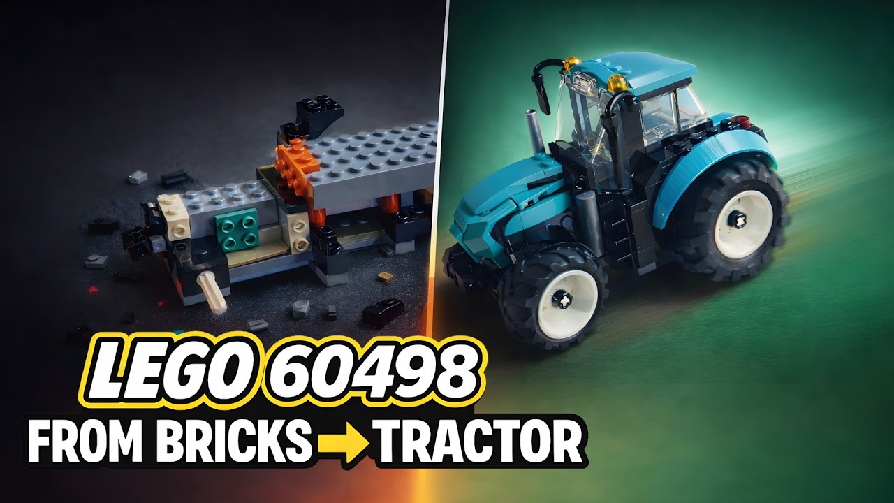 LEGO 60498 Tractor Stop Motion Build &ndash; Speed Build from Bricks to Finished Model