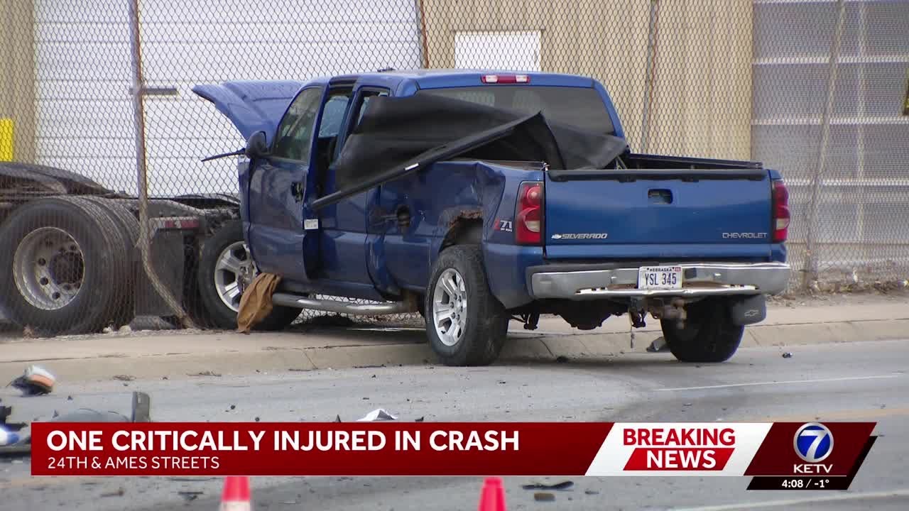 One person in critical condition after crash in north Omaha