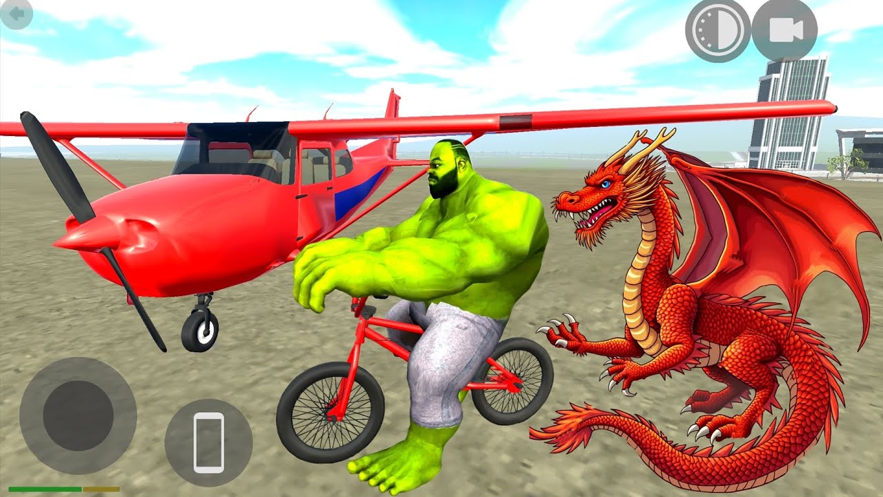 Hulk Superhero Flying DRAGON & Cessna 172 Airplane Cycle Tank Coach Bus SIM - Android Gameplay.