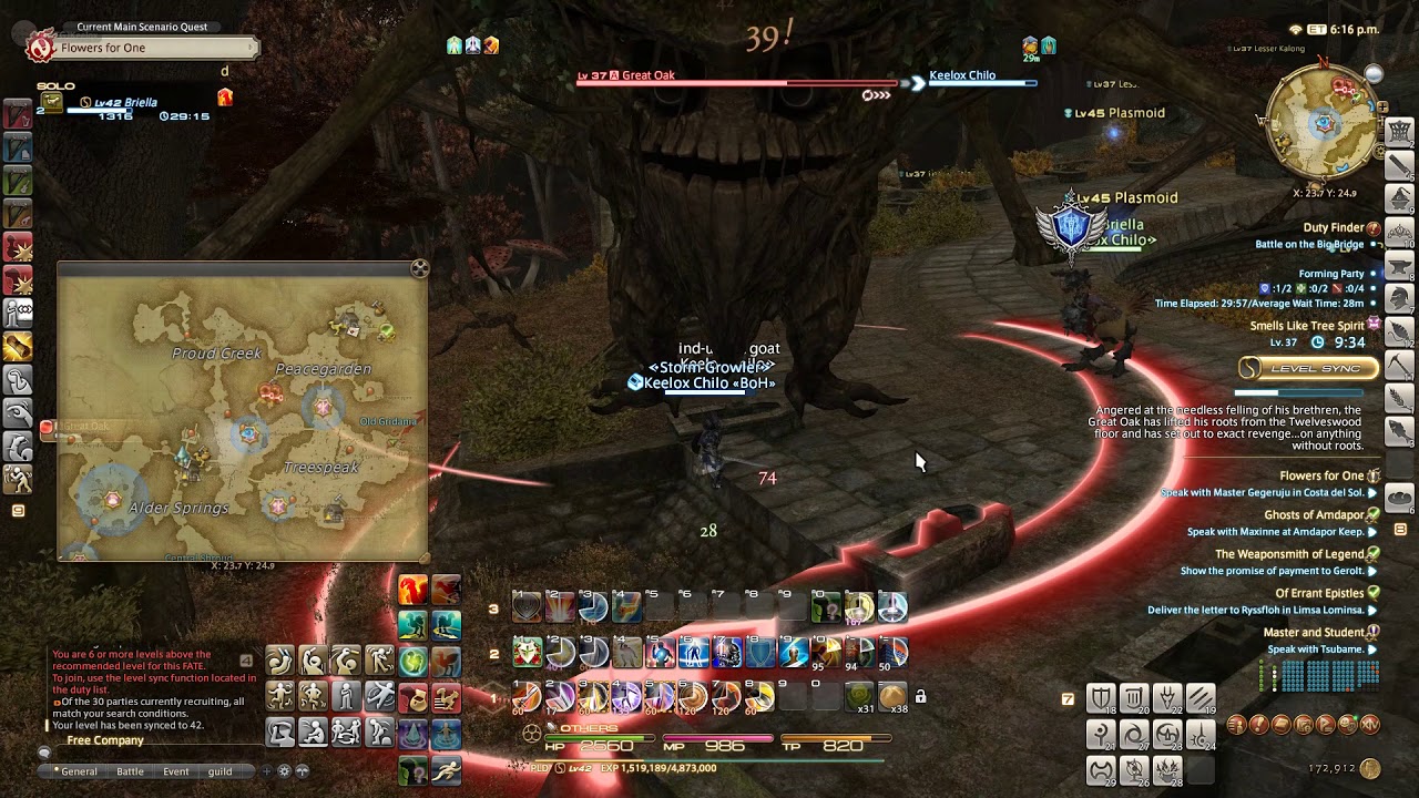 FFXIV - Smells like tree spirit (Great oak) Fates lvl 37