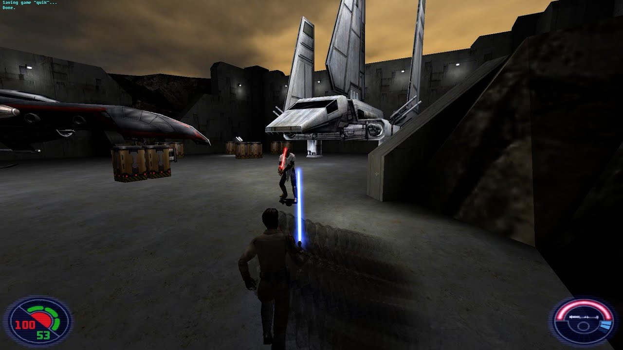 Can you kill #Desann at the beginning of the game? #starwars #jedioutcast #kylekatarn #cheats