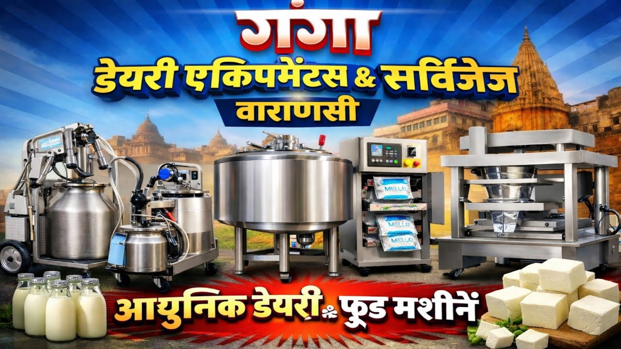 Dairy and Food मशीन का सभी सामान वाराणसी यूपी में उपलब्ध/ganga dairy varanasi/dairy farming up ||