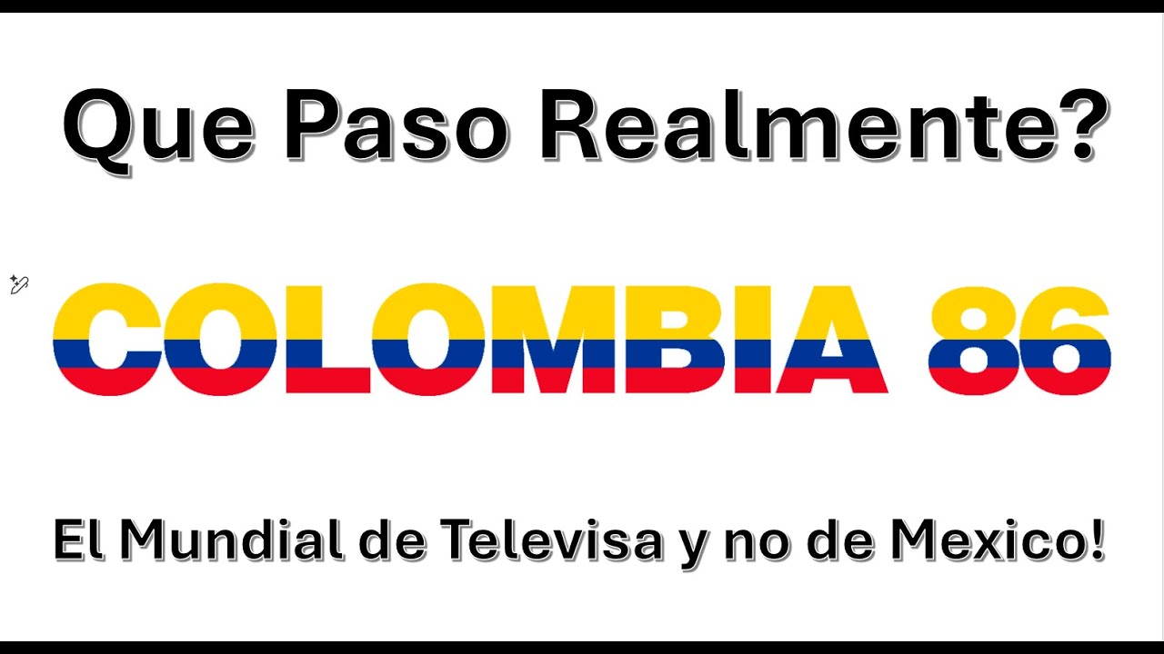 Que Paso con Colombia en 1986? y porque Mexico fue elegido como Salvador?
