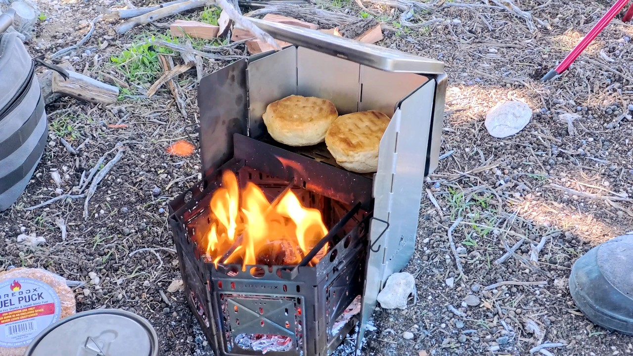 Reflector Oven R&D Tests #2 & #3 Firebox HEX Stove / 66 FORD Shorty 4x4 / Pack Goat & Dogs Hike.