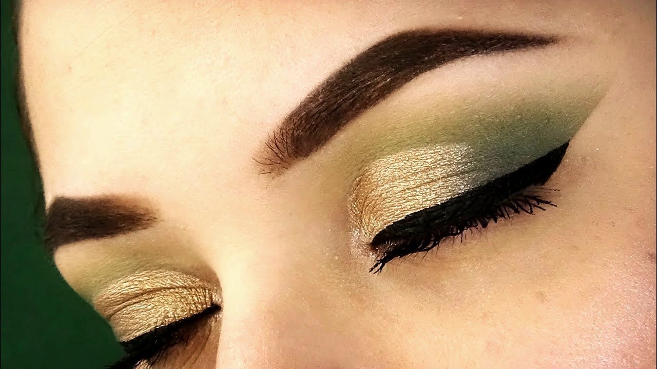 TRUCCO CUT CREASE VERDE e ORO
