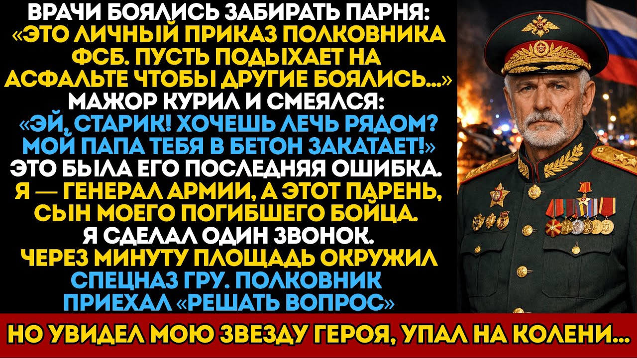 Мажор хотел закатать деда в бетон, но не знал, что перед ним генерал армии