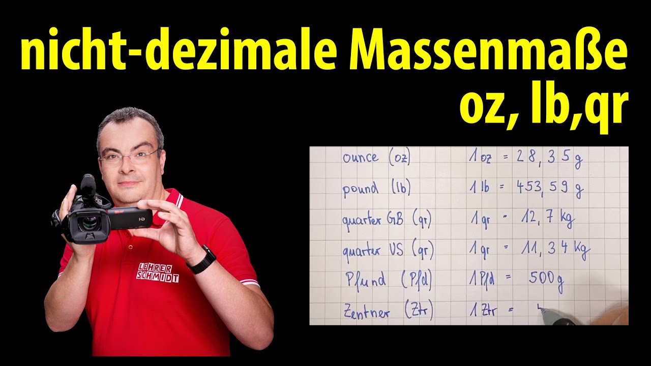 nicht dezimale Massenmaße - Unze, Pfund ... | Lehrerschmidt