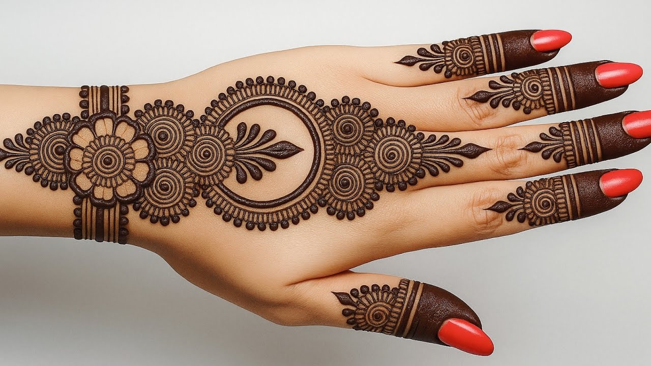 Rakhi special 😍 easy mehndi design | back hand mehndi design simple |arabic mehndi designs  mehandi 