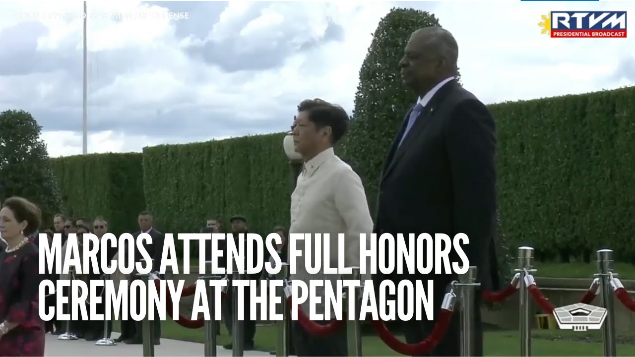Marcos attends full honors ceremony at the Pentagon