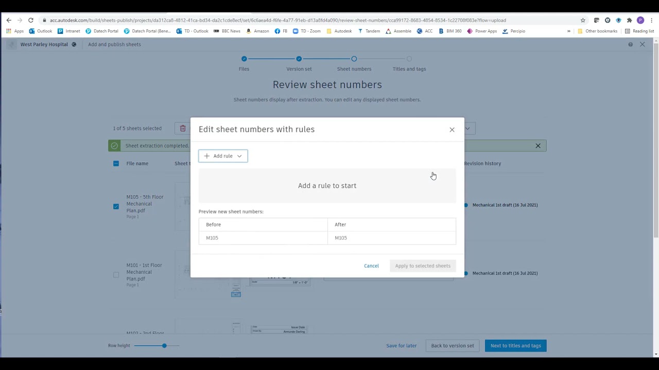 Autodesk Build - Uploading sheets
