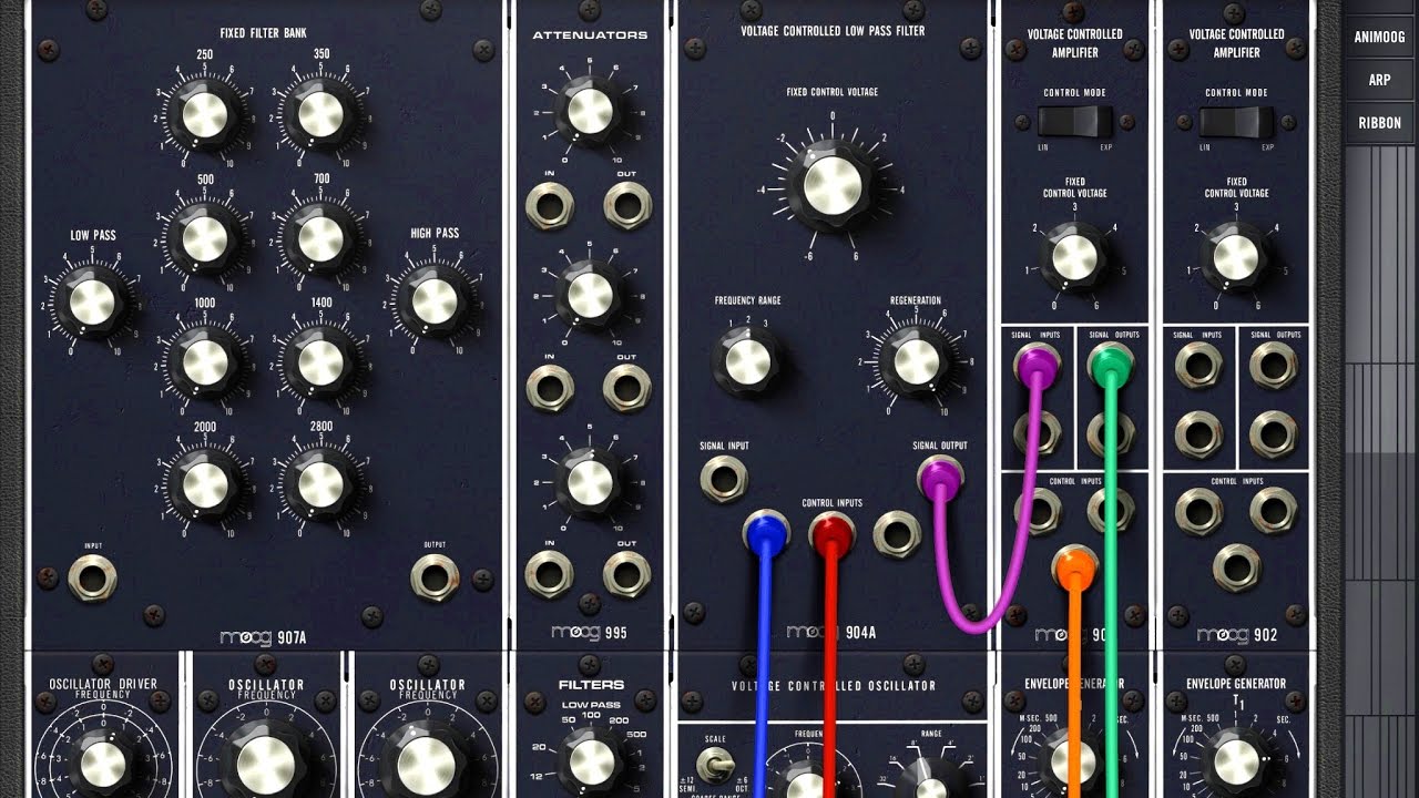 MOOG Model 15 MERCURIAL STRATEGIES Sound Pack Demo for the iPad