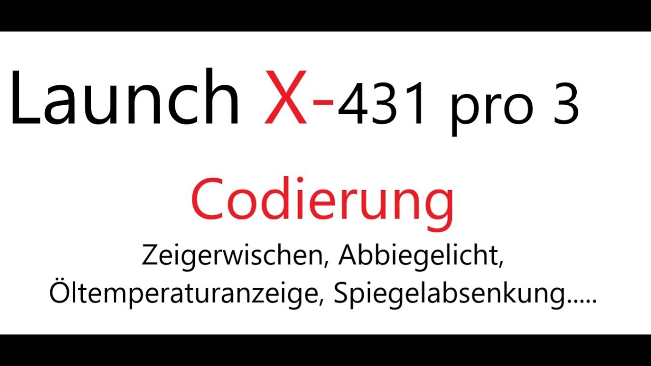 Кодировка Launch X431 Pro3 VAG VCDS OBDeleven, поворотный свет, отклонение стрелки, отображение т...