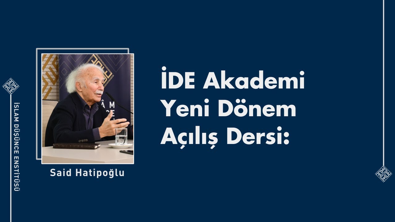 İDE Akademi Yeni Dönem Açılış Dersi: