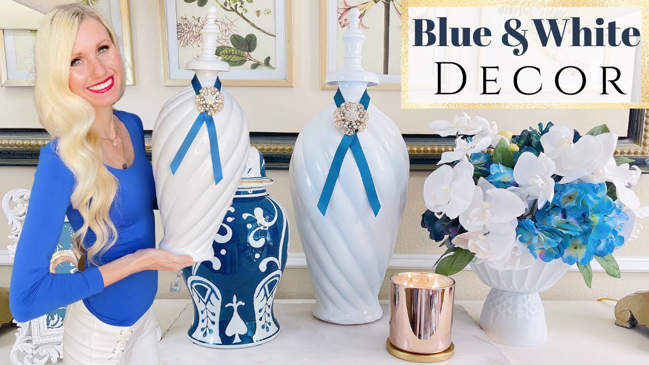 THRIFTED & TRASH to TREASURE High End DIY Home Decor! 💙 Blue & White Decor