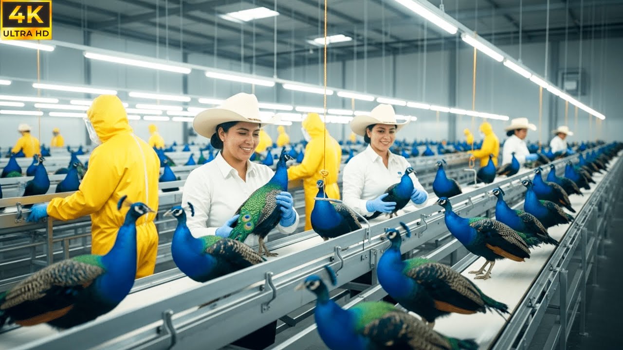 How Peacocks Are Raised and Processed Into Luxury Feathers &ndash; Inside Massive Peacock Farming