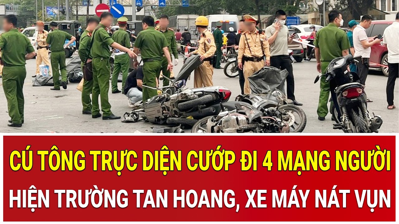 Lạng Sơn: Cú tông trực diện cướp đi 4 mạng người, hiện trường tan hoang, xe máy nát vụn