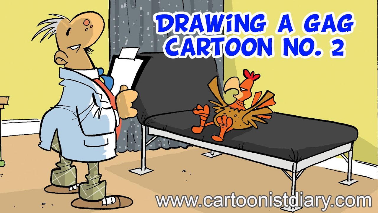 Egged on---Drawing a Gag Cartoon No. 2