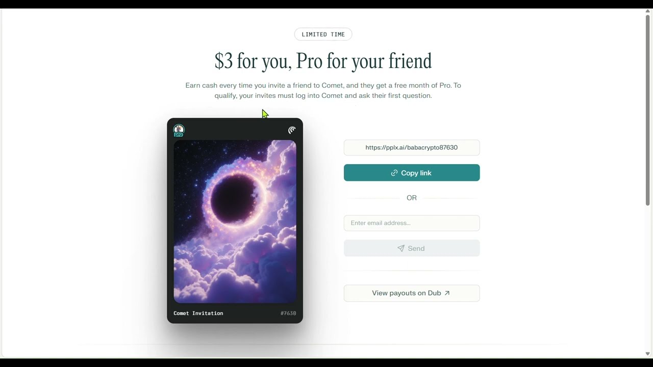 Perplexity AI Comet Browser Referral Program Guide |Limited Time