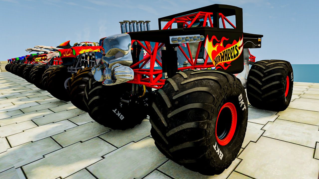 This Suspension Defies Physics! Monster Trucks Flying Over Speed Bumps #8