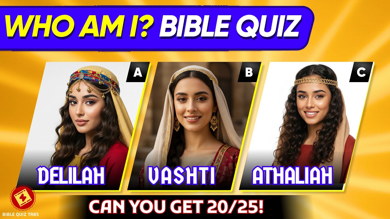 Викторина по Библии «Кто я?» | Сможете ли вы ответить правильно на 20 из 25 вопросов? | Проверьте...