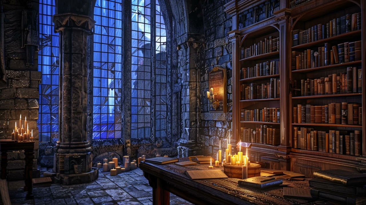 Ancient Maps Study Room — Dark Academia Reading Ambience (1 Hour)