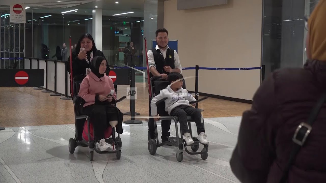 Palestinian boy, injured in Gaza, flown to U.S. for medical treatment