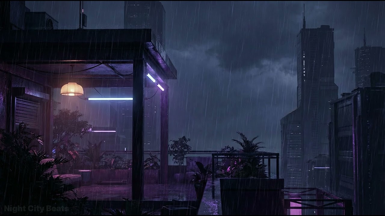 Rainfall Sanctuary – Dark Cyberpunk Night Synthwave Mix | Vol. 6