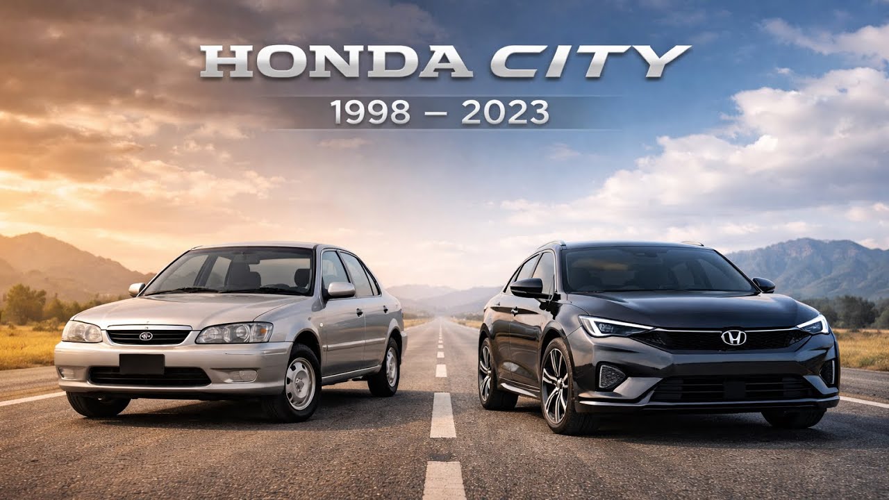 1998-2023 Honda City Car Models Evolution 