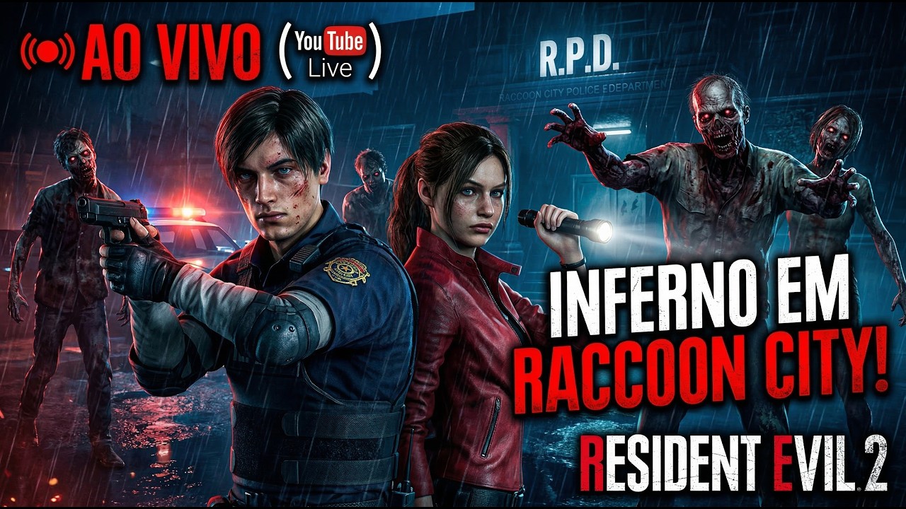 🔴 AO VIVO: Resident Evil 2 Remake PT-BR | Leon e Claire em Raccoon City