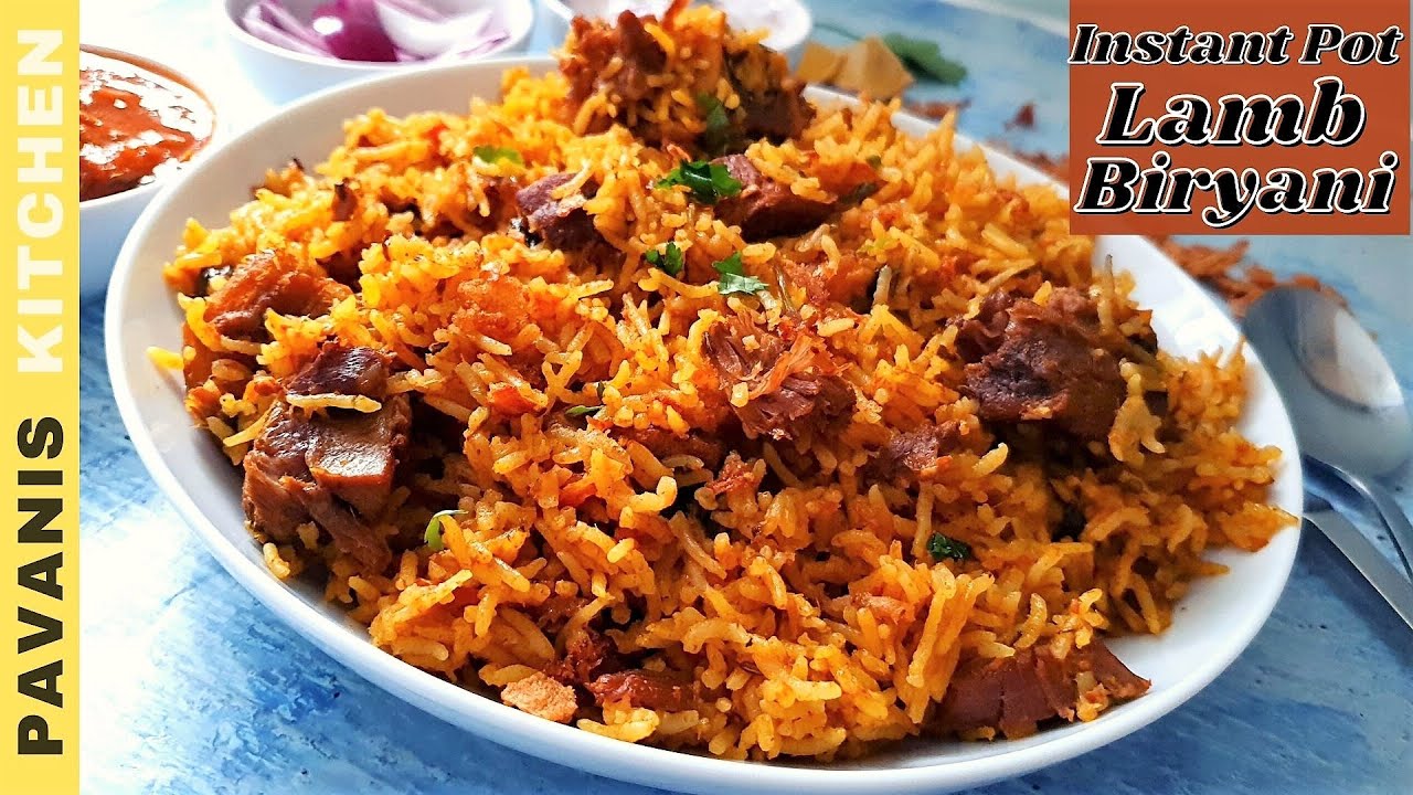 Instant pot Lamb Biryani Recipe | Mutton Biryani | Pressure Cooker  Lamb Biryani