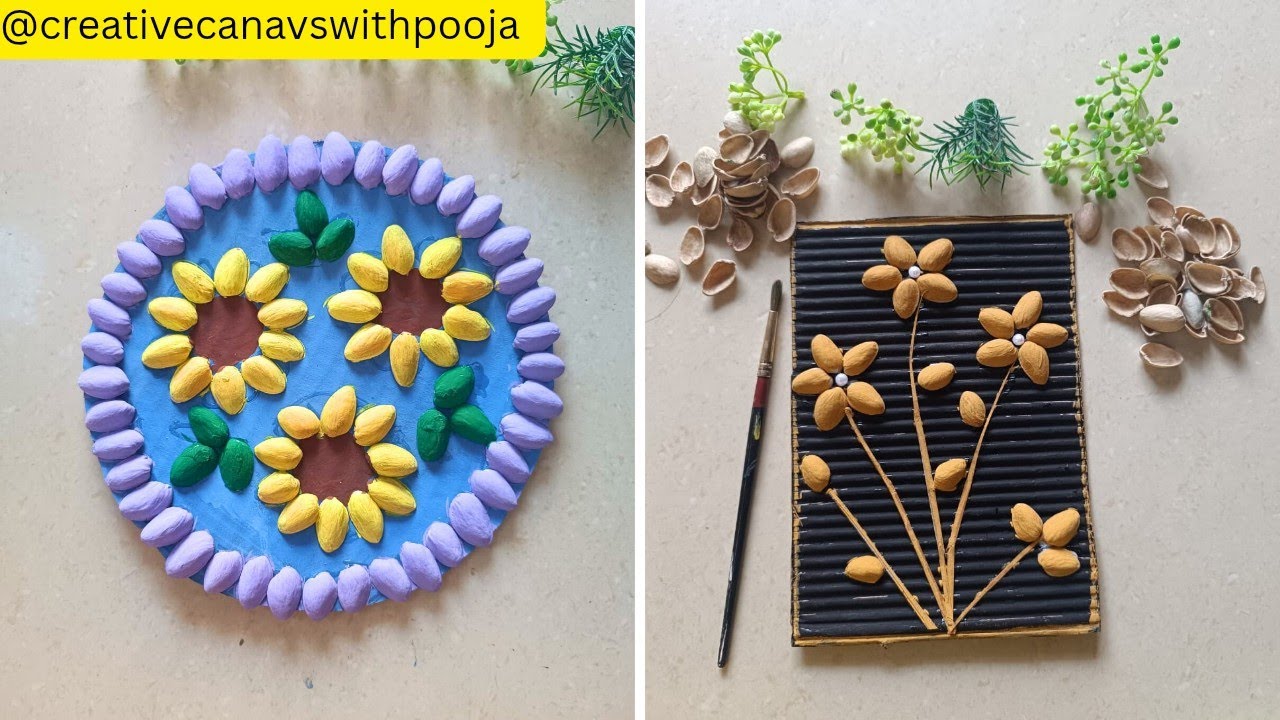 Easy Pistashells Wall Hanging Crafts|DIY Pistashells Crafts|Home Decor ideas #diy #craft #decor
