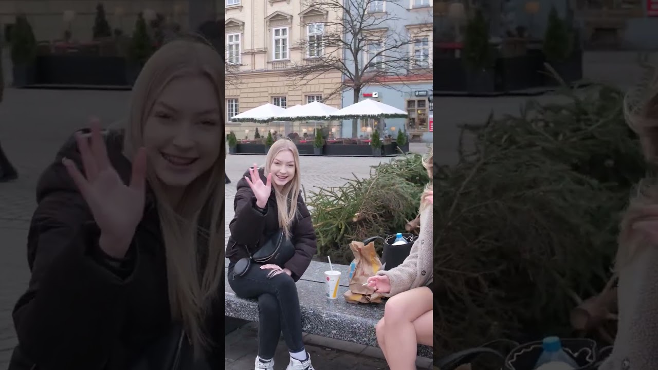 Girls in Poland Krak&oacute;w wave hand reaction #shorts
